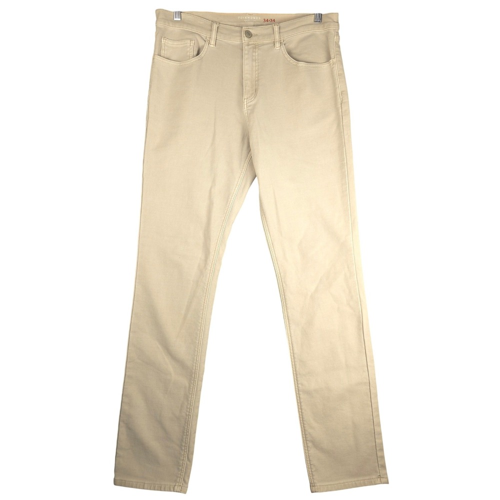 7 Diamonds Generation 5 Pocket Pants Mens Off White Straight 34x34 (Fits 34x33)